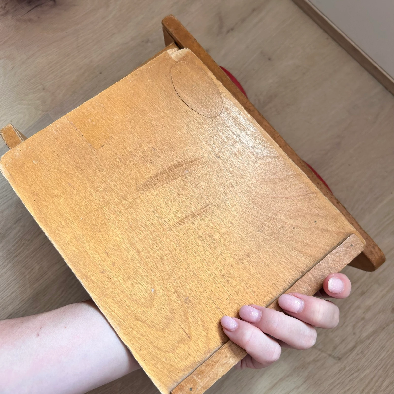 Vintage houten blokkenkar met veel houten blokken – complete set – photo 6